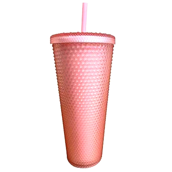 🆕️Starbucks 2022 Valentine's Soft Touch Pink Lemonade Studded Venti Tumbler Cup - Picture 2 of 13